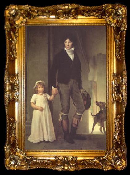 framed   Baron Francois  Gerard Jean-Baptiste Isabey and His Daughter (mk05, ta009-2